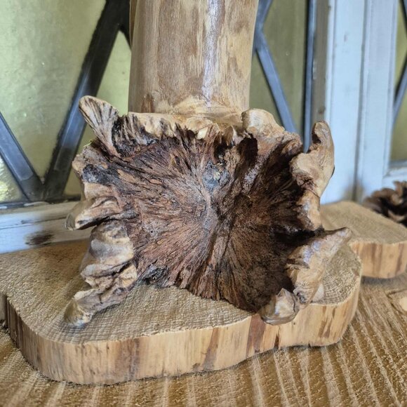 Vintage Owl Wood Sculpture - Unique Folk Art Peice! - Picture 3 of 11